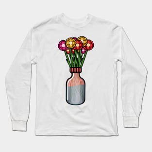 Red Flower Bottle Long Sleeve T-Shirt